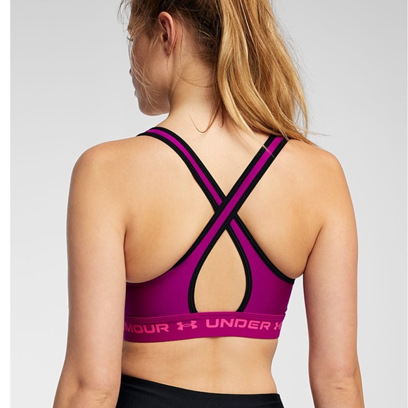 Under Armour crimson criss-cross straps bralette sports bra NWT - Picture 2 of 10